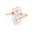 Luxe Floral Open Ring