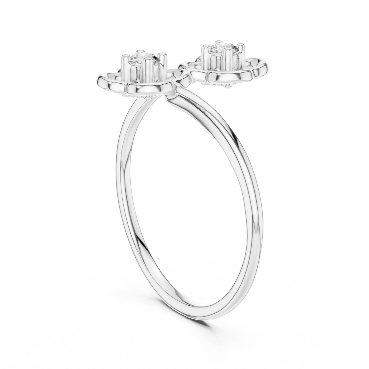 Luxe Floral Open Ring