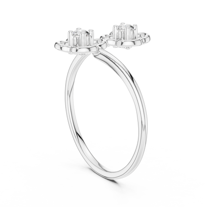 Luxe Floral Open Ring