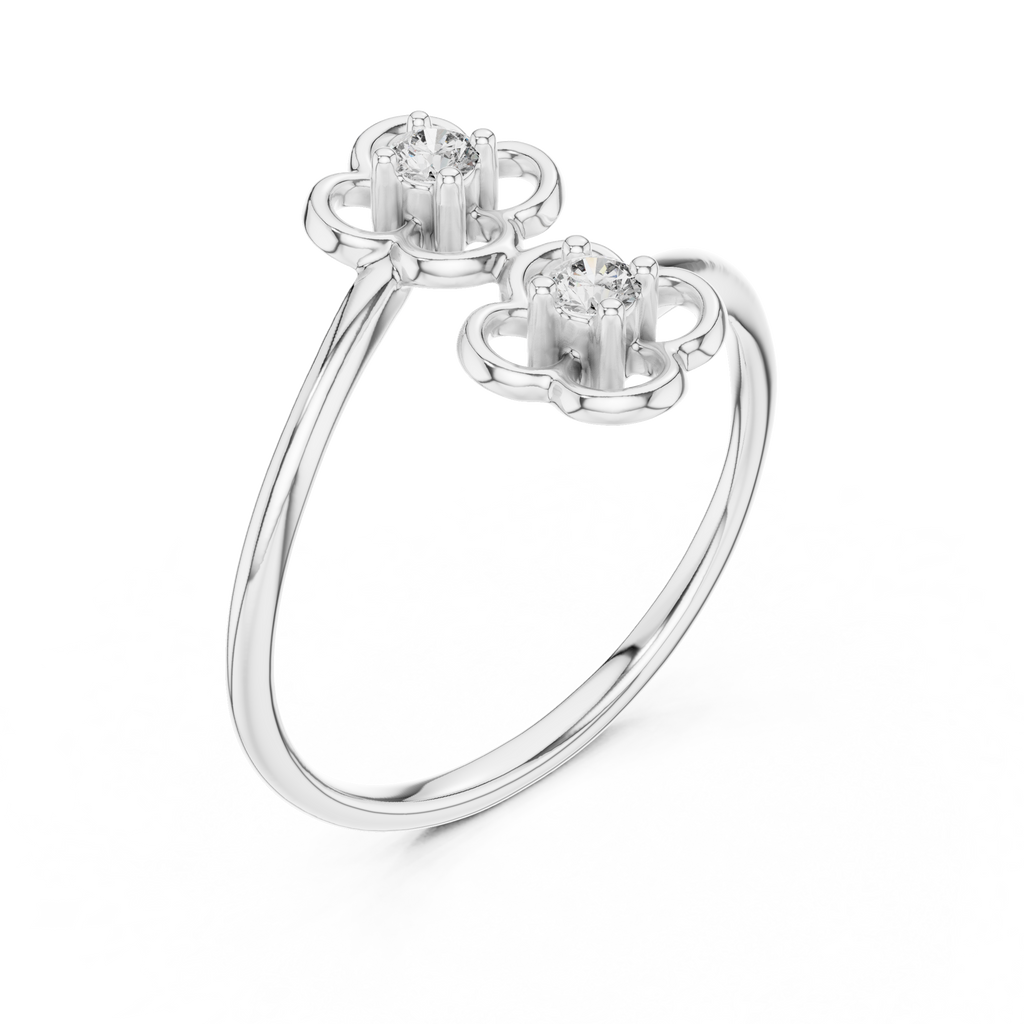 Luxe Floral Open Ring