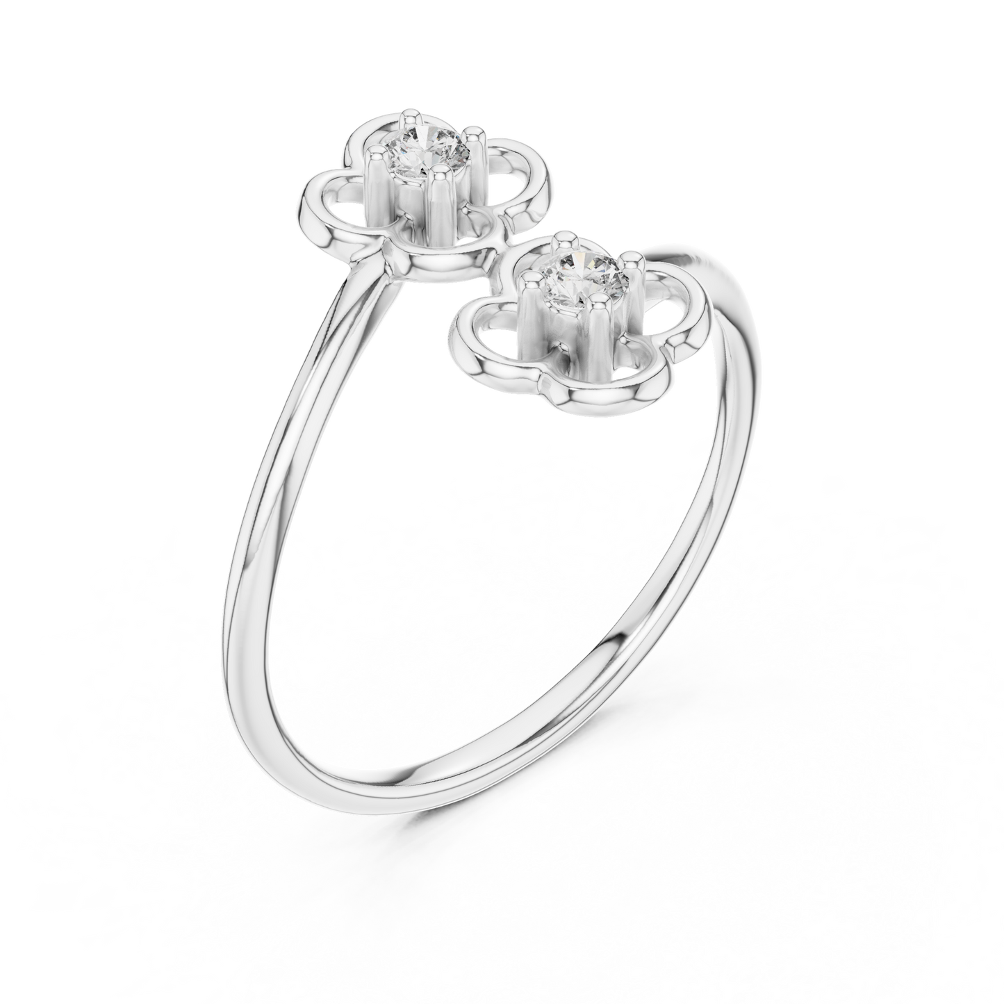 Luxe Floral Open Ring