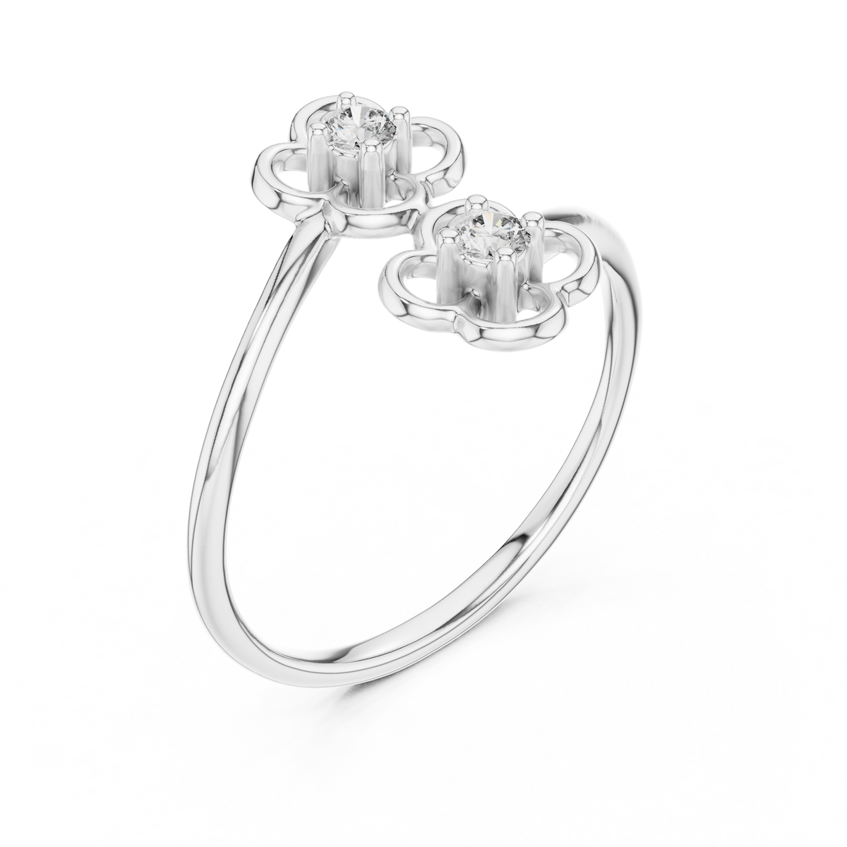 Luxe Floral Open Ring
