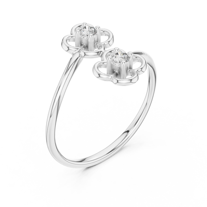 Luxe Floral Open Ring