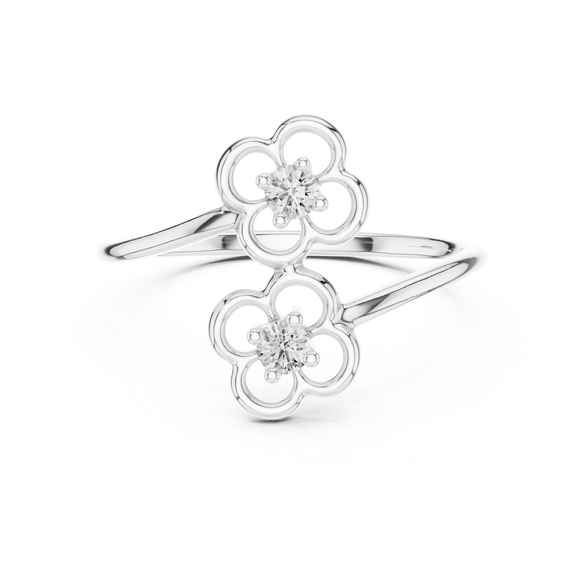 Luxe Floral Open Ring
