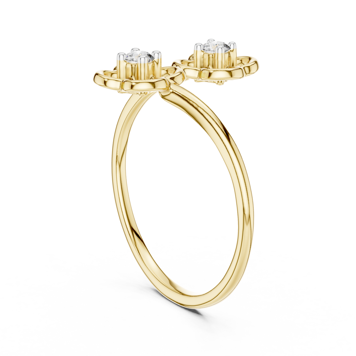 Luxe Floral Open Ring