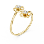 Luxe Floral Open Ring
