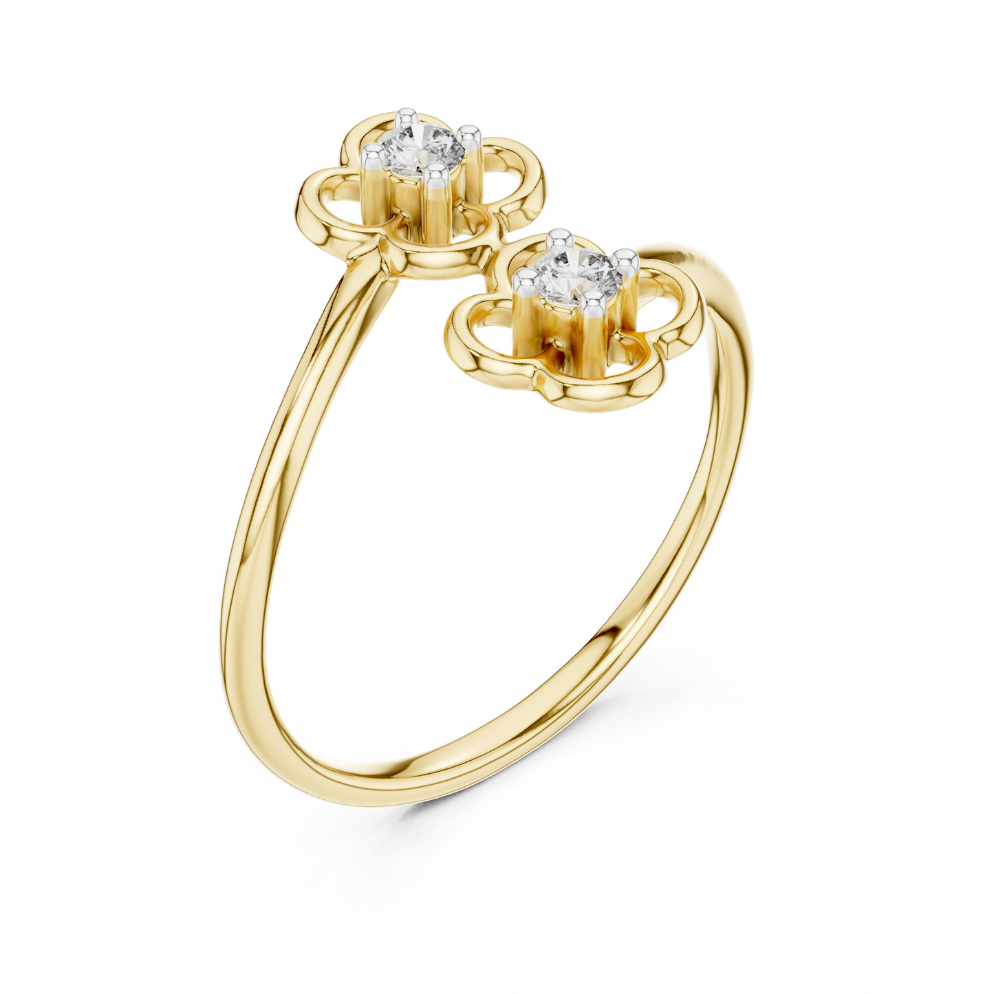 Luxe Floral Open Ring