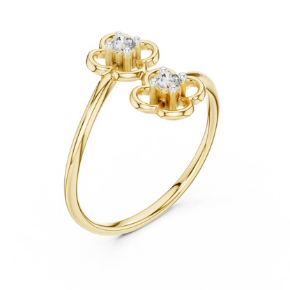 Luxe Floral Open Ring