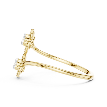 Luxe Floral Open Ring