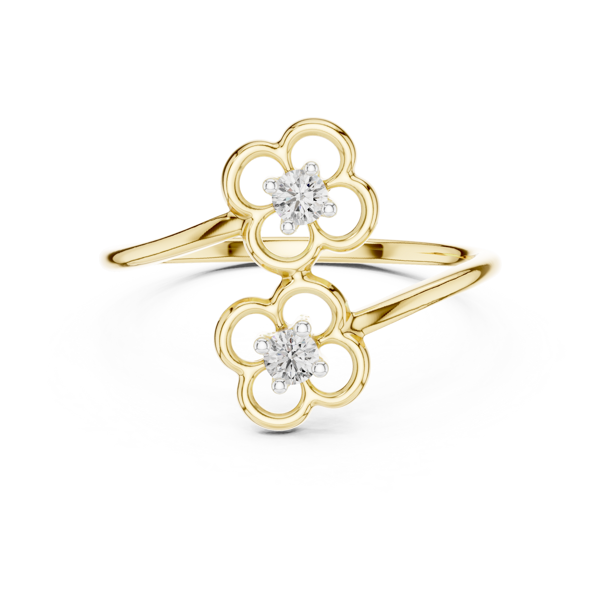 Luxe Floral Open Ring