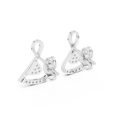 Modern Triangle Diamond Drop Earrings