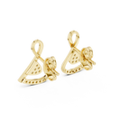 Modern Triangle Diamond Drop Earrings