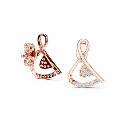 Modern Triangle Diamond Drop Earrings