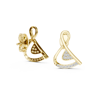 Modern Triangle Diamond Drop Earrings
