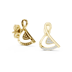 Modern Triangle Diamond Drop Earrings