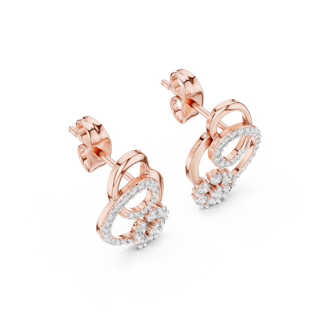 Graceful Loop Diamond Earrings