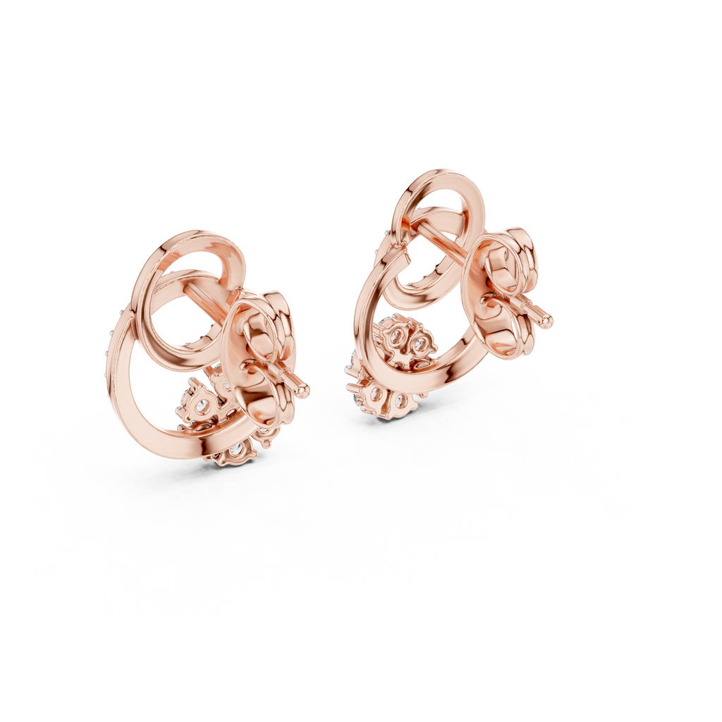 Graceful Loop Diamond Earrings