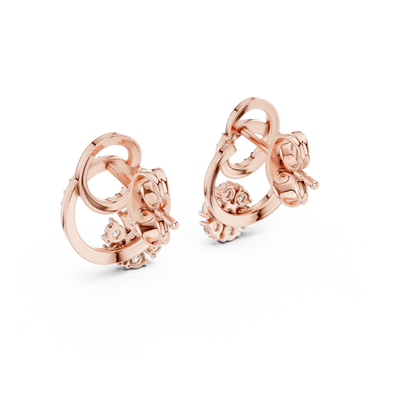 Graceful Loop Diamond Earrings