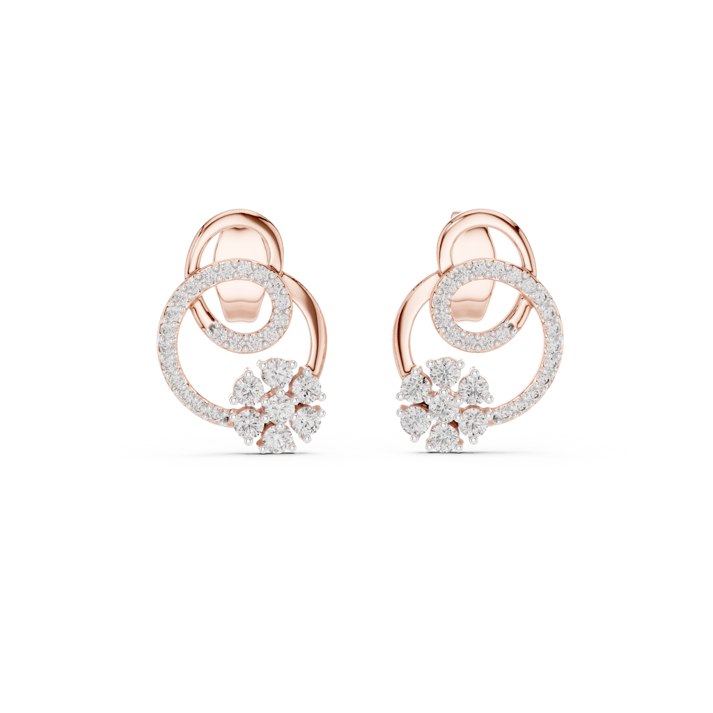 Graceful Loop Diamond Earrings