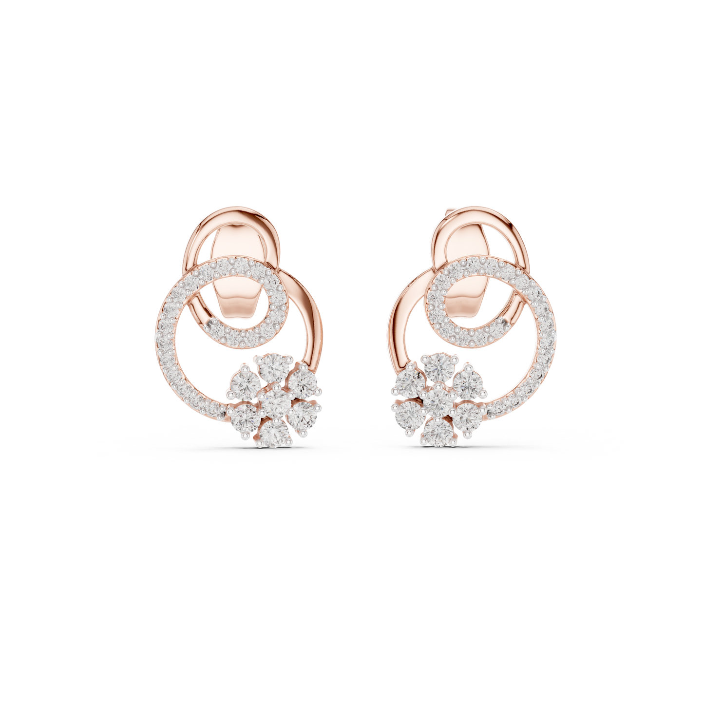 Graceful Loop Diamond Earrings