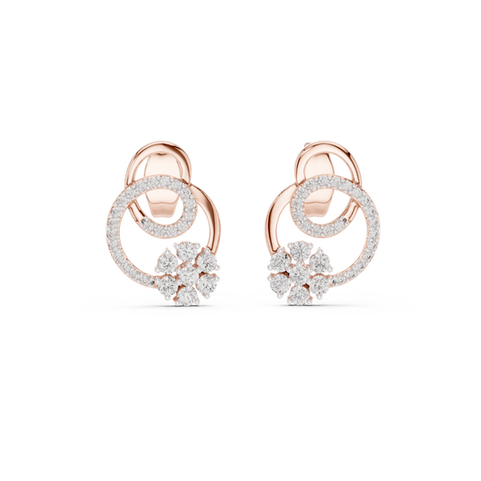 Graceful Loop Diamond Earrings