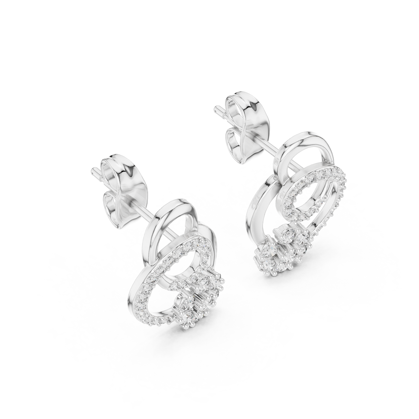 Graceful Loop Diamond Earrings