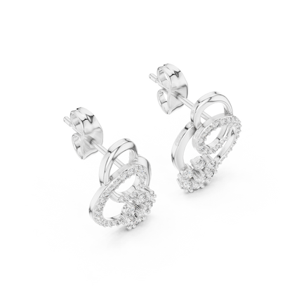 Graceful Loop Diamond Earrings