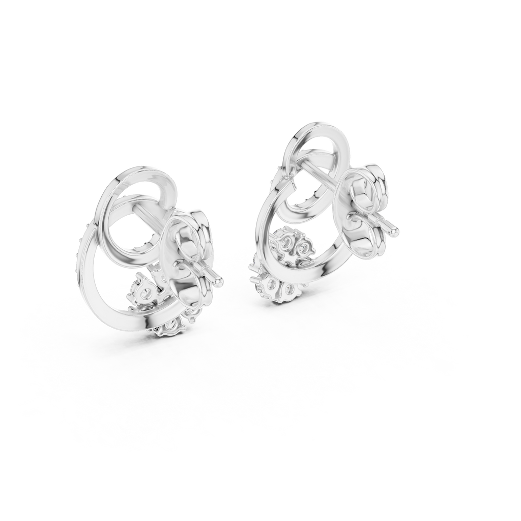 Graceful Loop Diamond Earrings