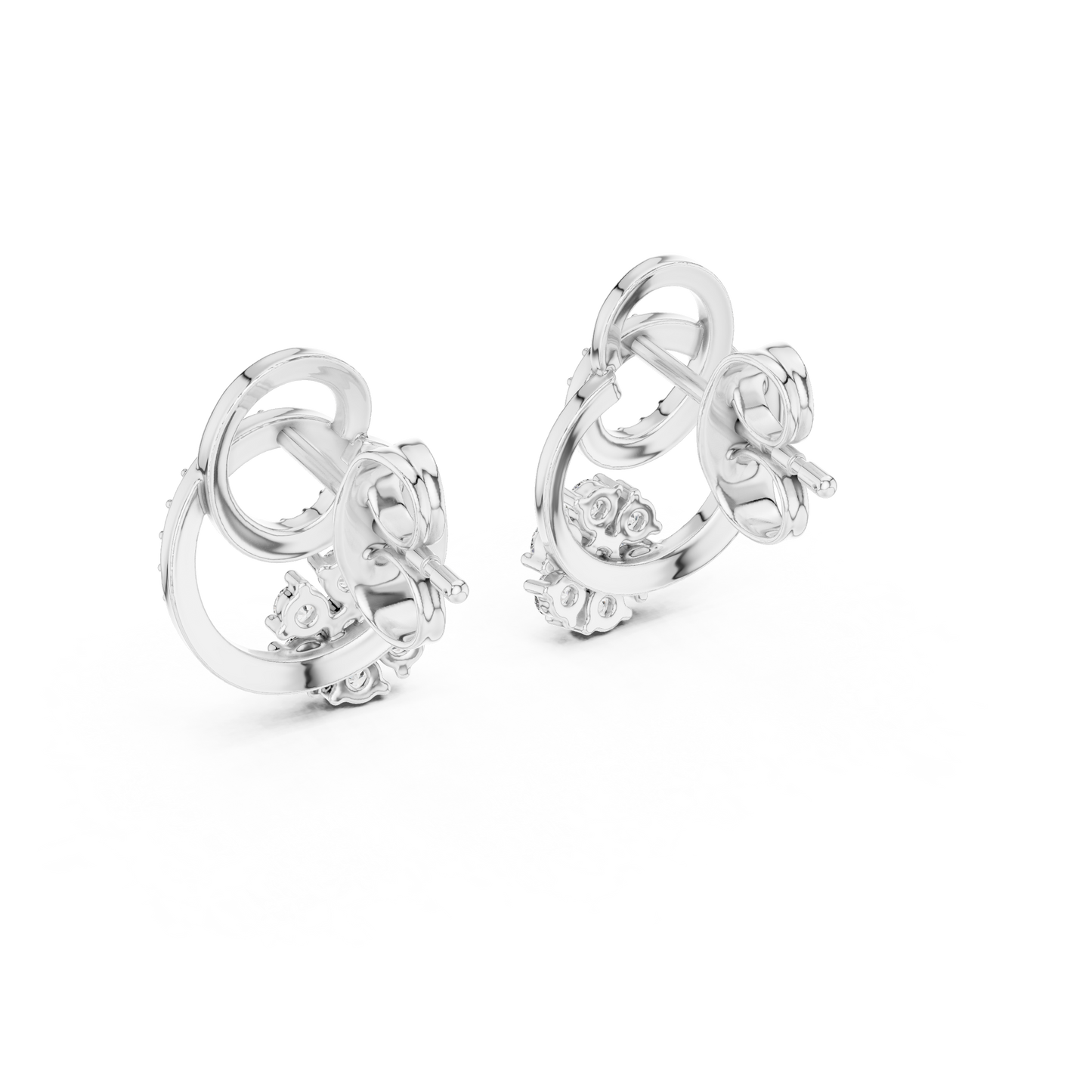 Graceful Loop Diamond Earrings