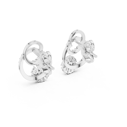Graceful Loop Diamond Earrings