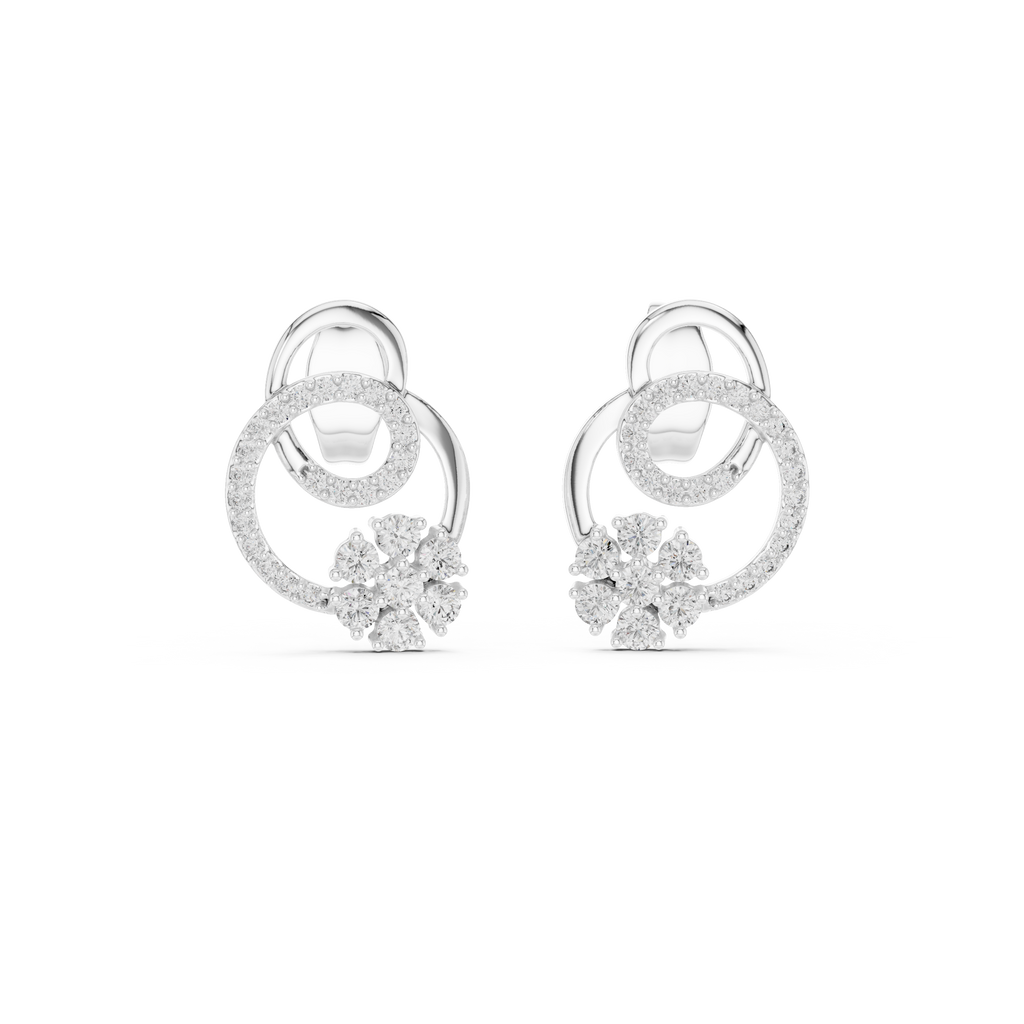 Graceful Loop Diamond Earrings