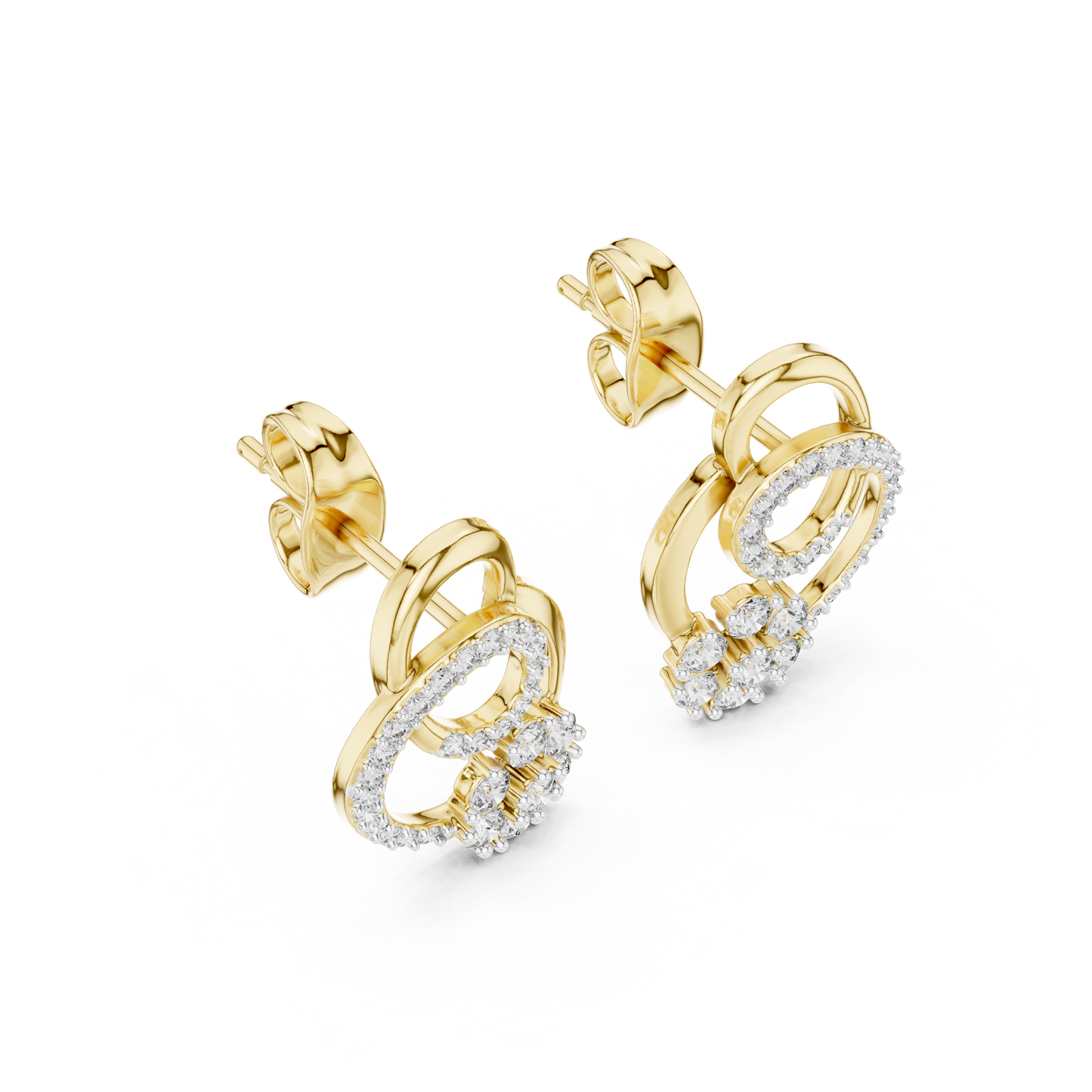 Graceful Loop Diamond Earrings