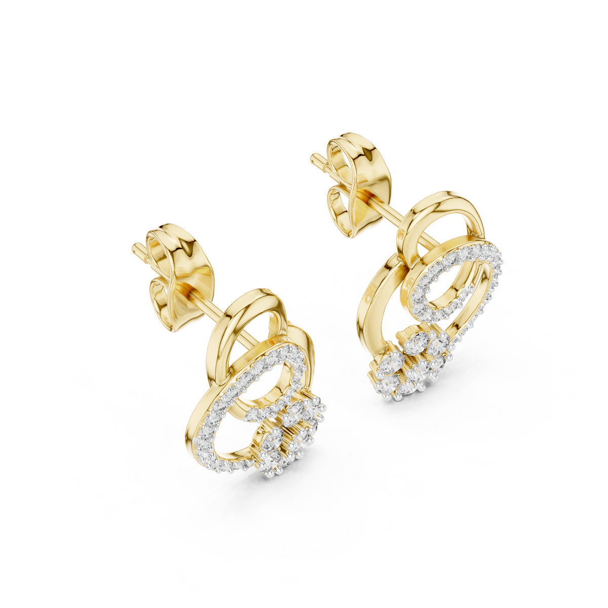 Graceful Loop Diamond Earrings