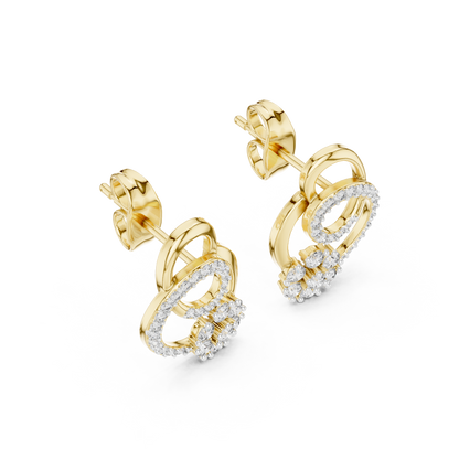 Graceful Loop Diamond Earrings