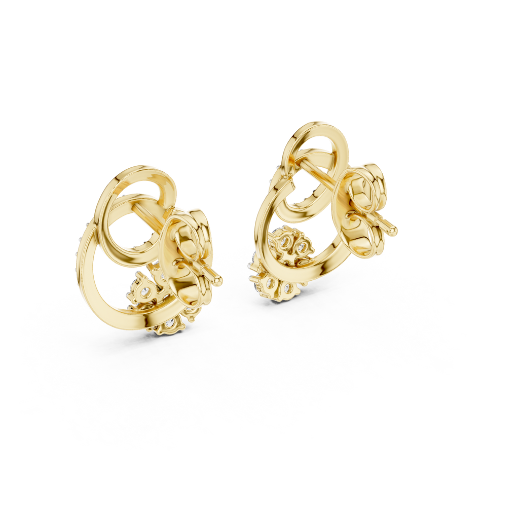 Graceful Loop Diamond Earrings