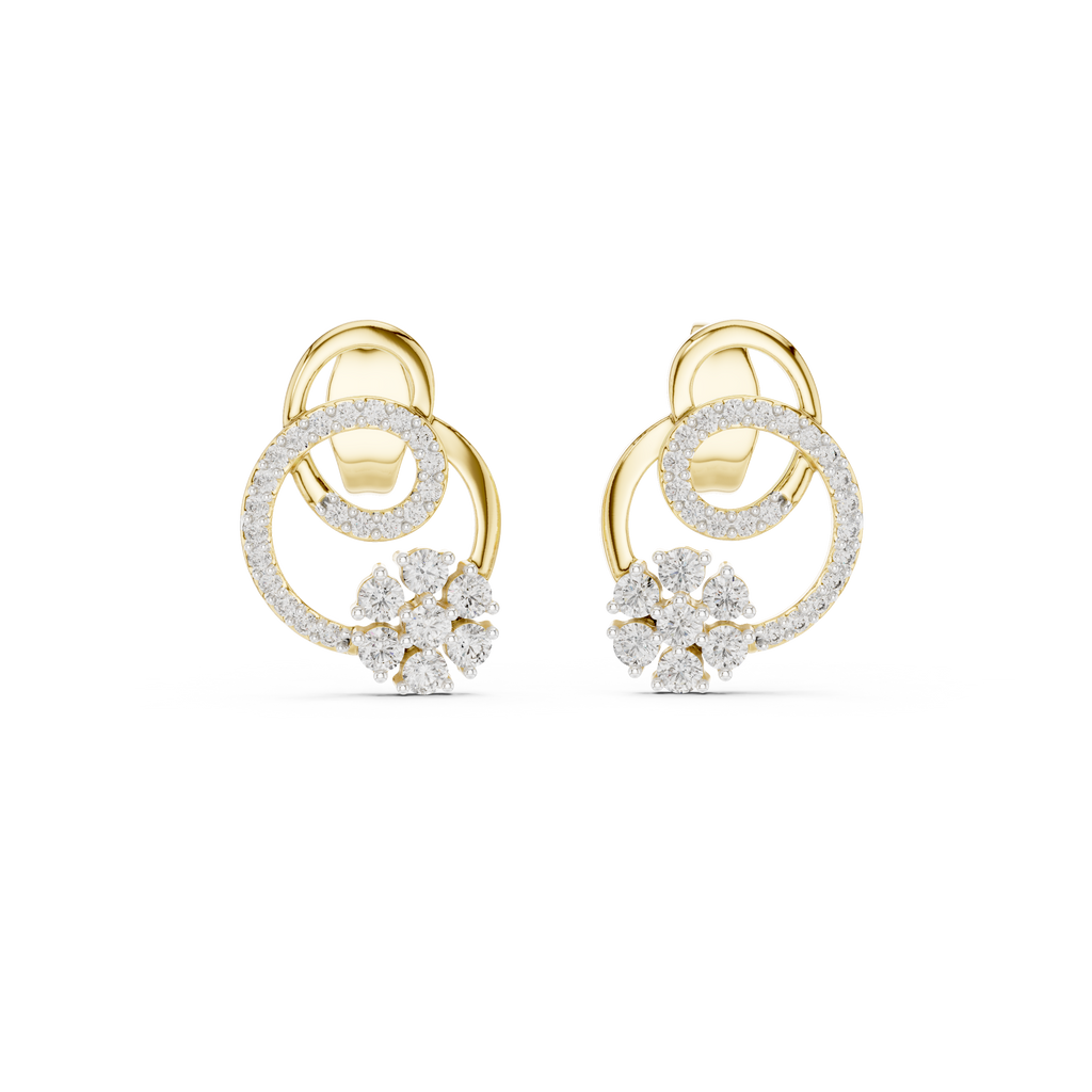 Graceful Loop Diamond Earrings