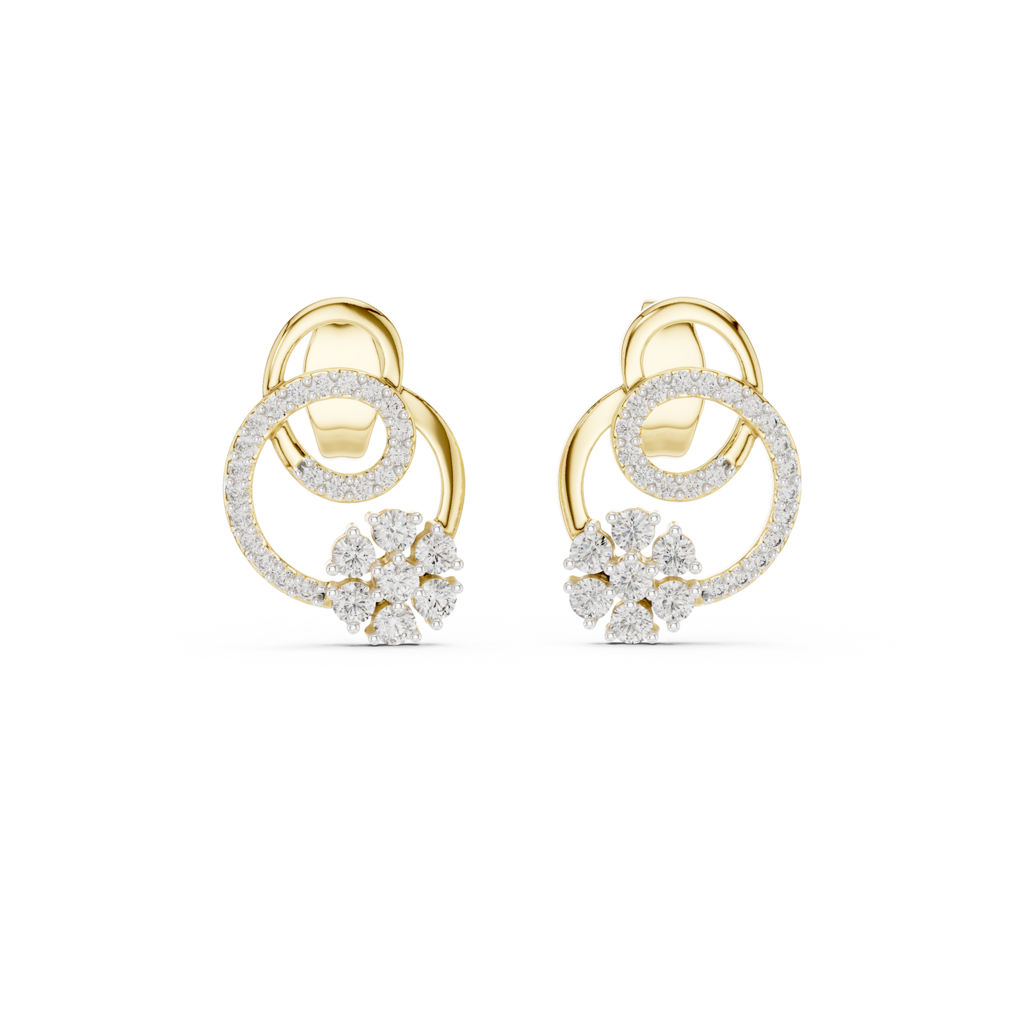 Graceful Loop Diamond Earrings