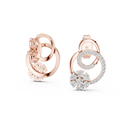 Graceful Loop Diamond Earrings