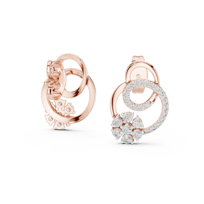 Graceful Loop Diamond Earrings