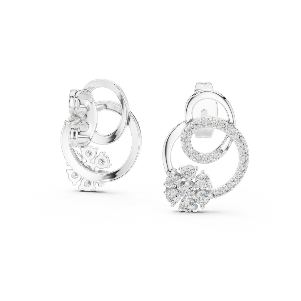 Graceful Loop Diamond Earrings