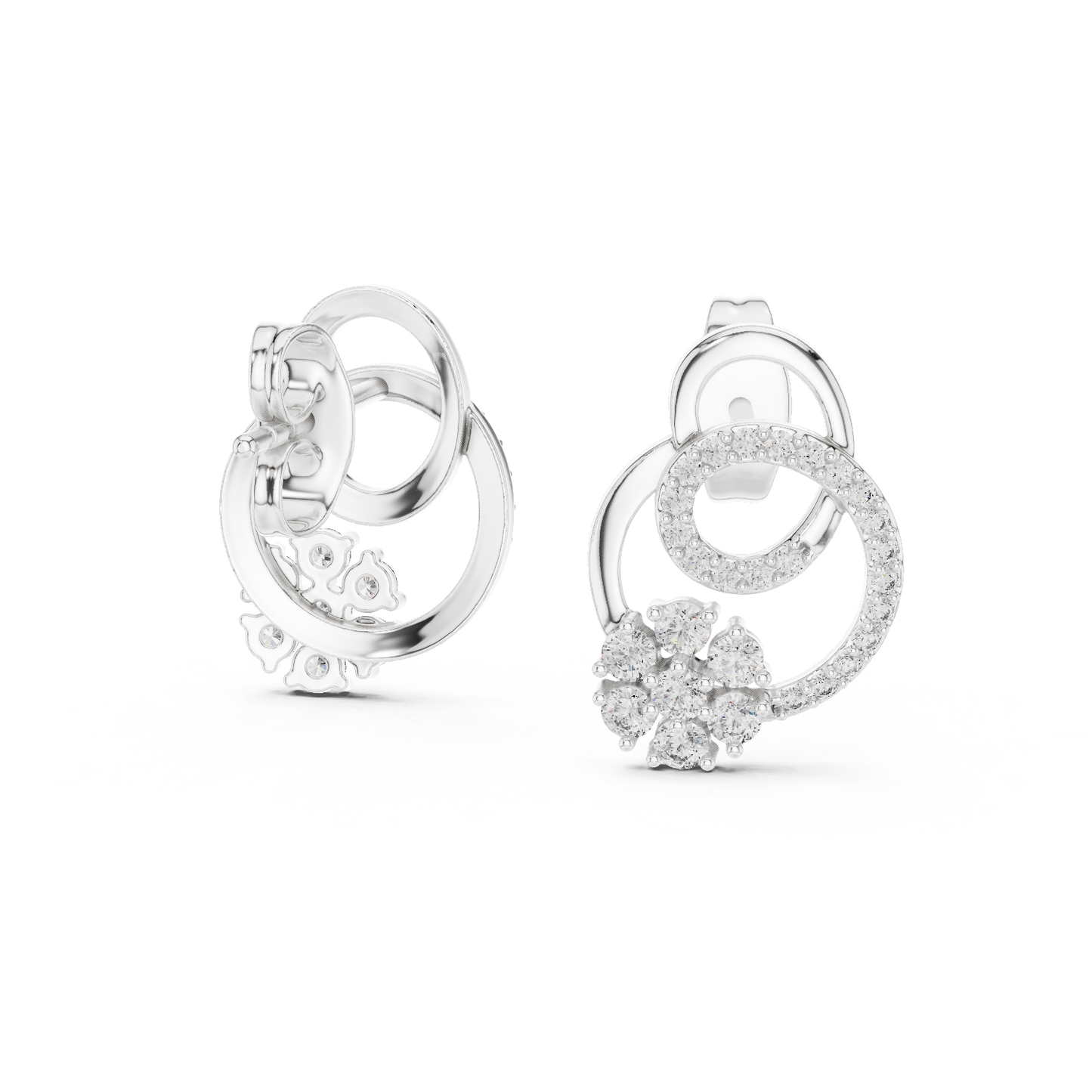 Graceful Loop Diamond Earrings