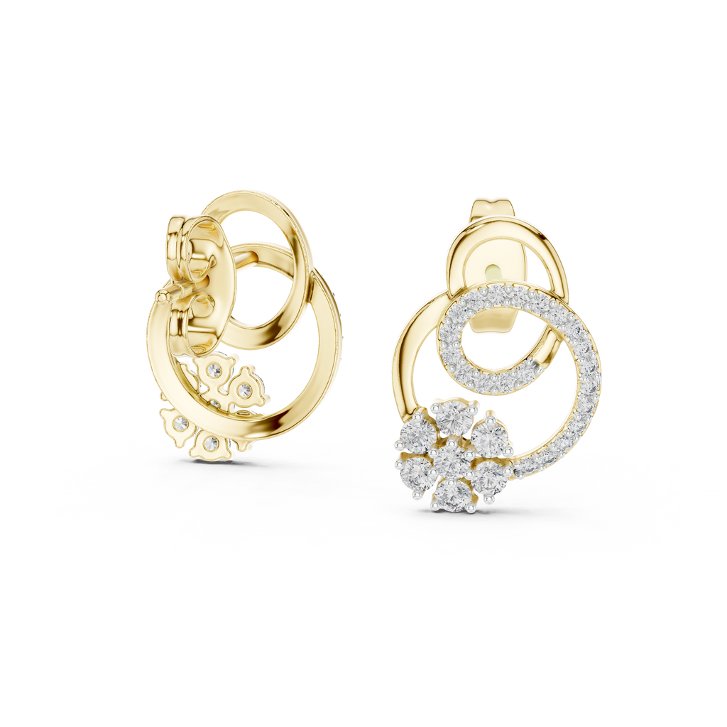 Graceful Loop Diamond Earrings