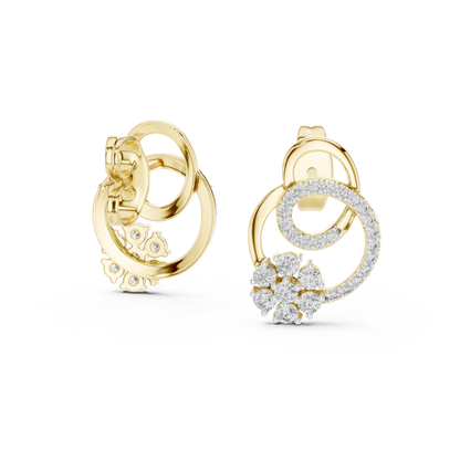 Graceful Loop Diamond Earrings