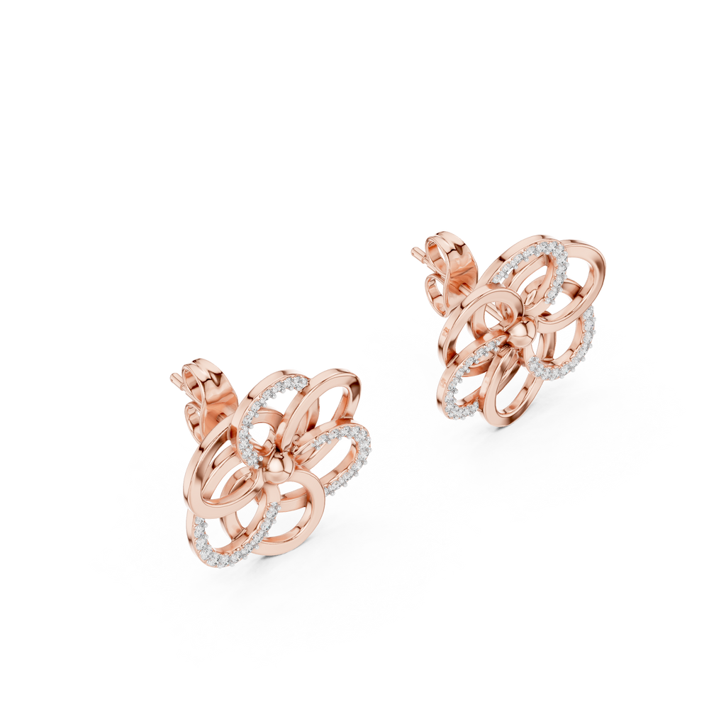 Diamond Petal Harmony Earrings