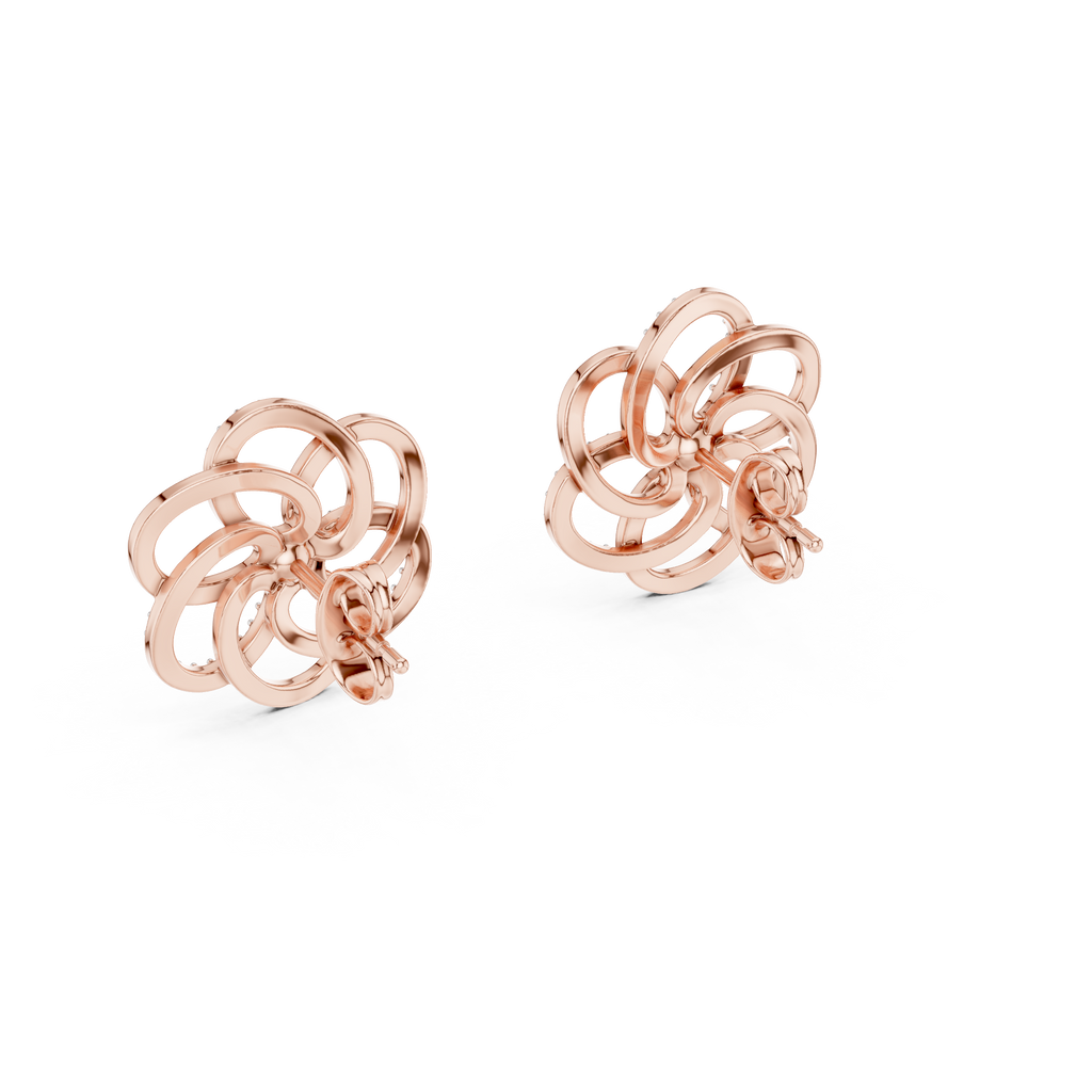 Diamond Petal Harmony Earrings