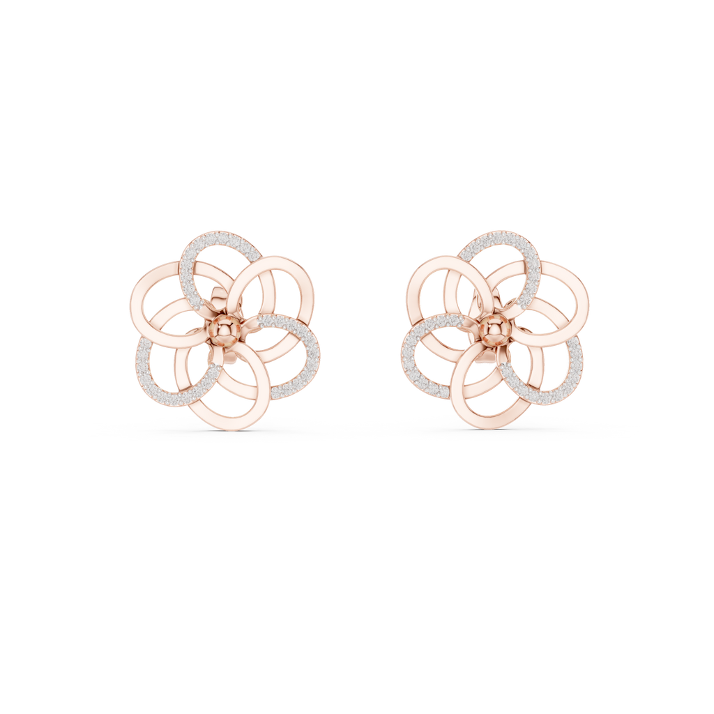 Diamond Petal Harmony Earrings
