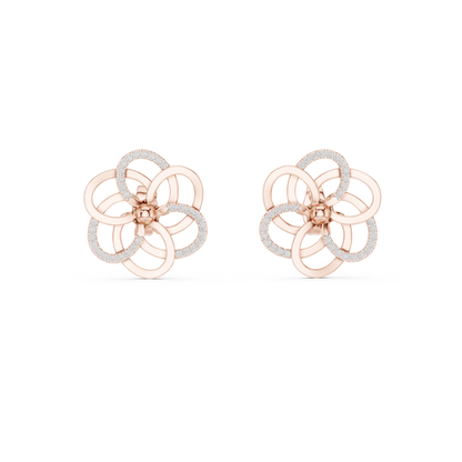 Diamond Petal Harmony Earrings