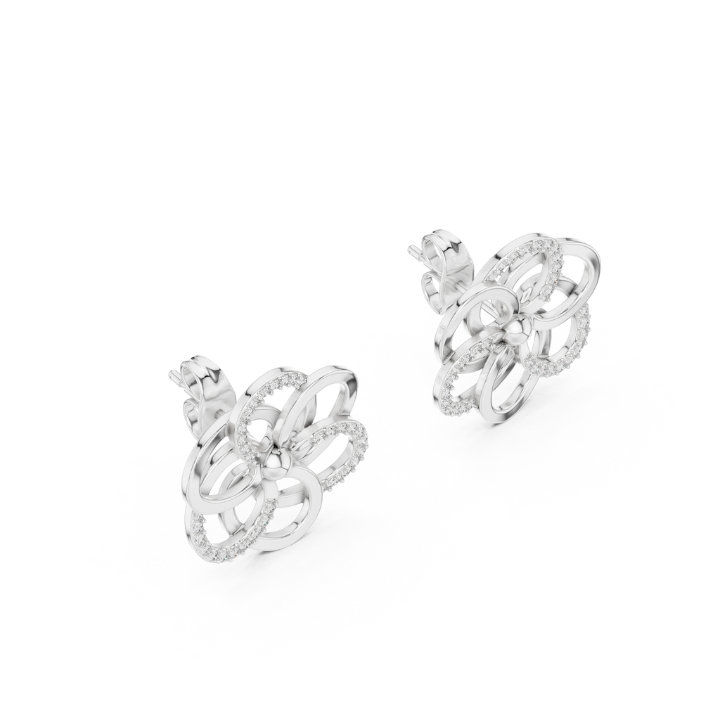 Diamond Petal Harmony Earrings