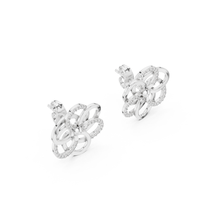 Diamond Petal Harmony Earrings