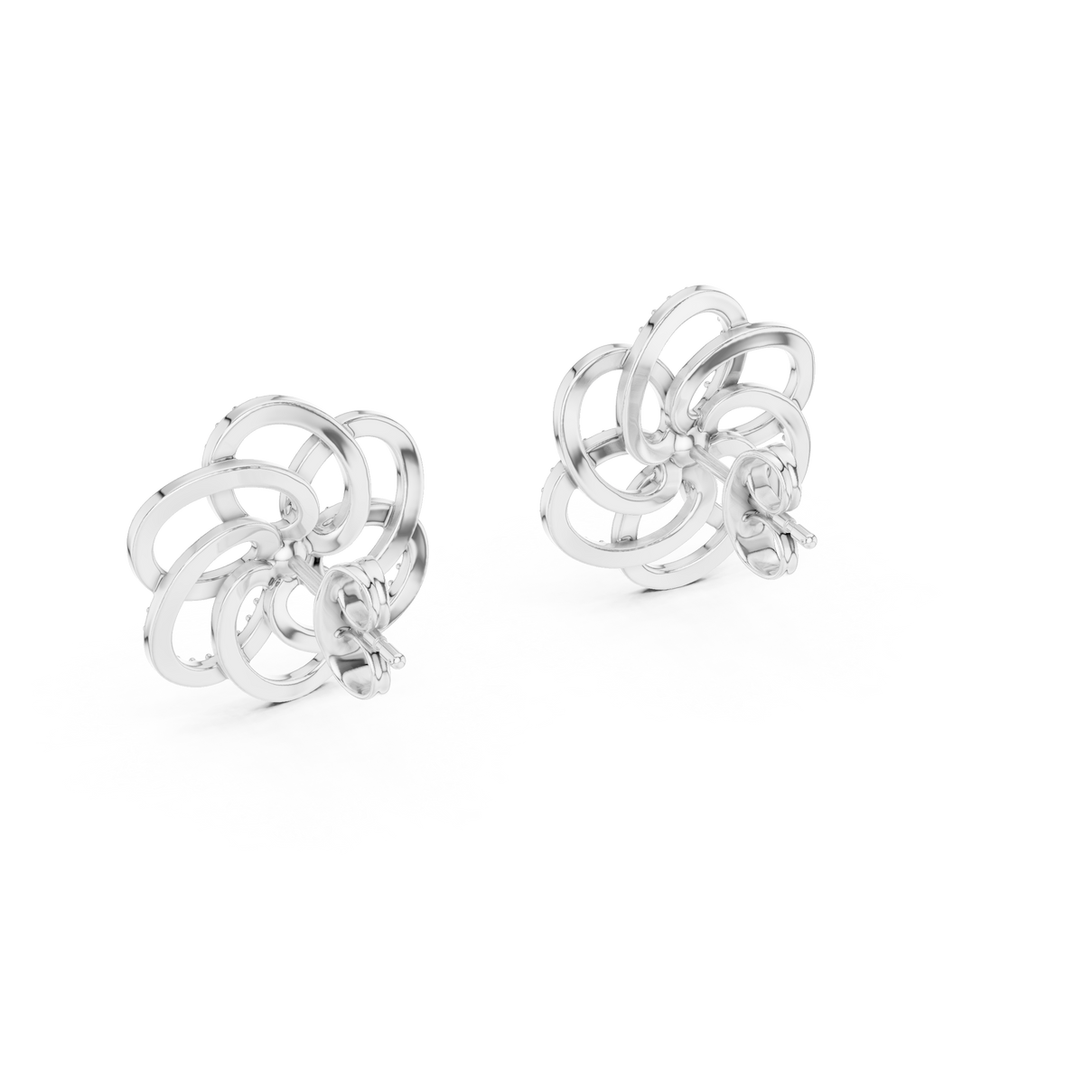 Diamond Petal Harmony Earrings